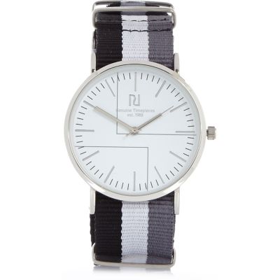 Grey stripe watch